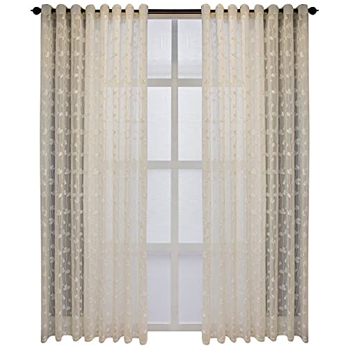 Cortinas opacas ligeras 100 x 250 cm de algodon aisladas beige 6