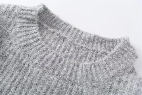 Women One Shoulder Neck Knitted Sweater Loose Long Sleeve Style Slim Knit Top Casual Pullover4