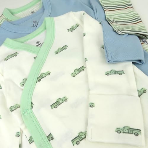 Image of HonestBaby Baby 3-Pack Organic Cotton Long Sleeve Side-snap Kimono Bodysuits