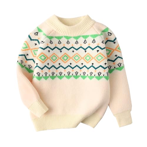 LittleSpring Girls Knit Long Sleeve Sweater Warm Crewneck Pullover