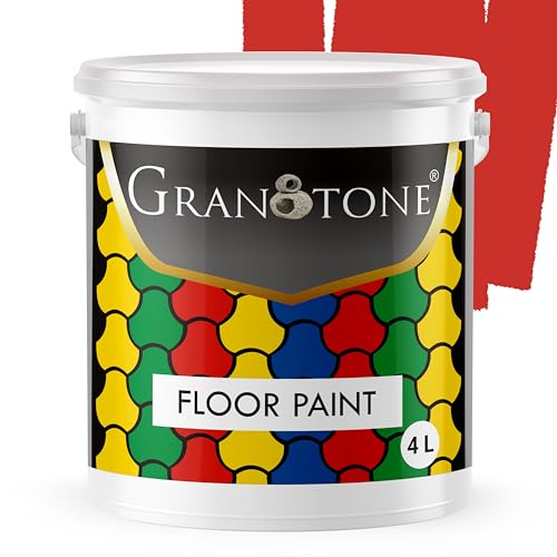 Image of GRANOTONE Floor Paint PO Red 4L Anti Slip Polyurethane Acrylic Durable Concrete Sealer