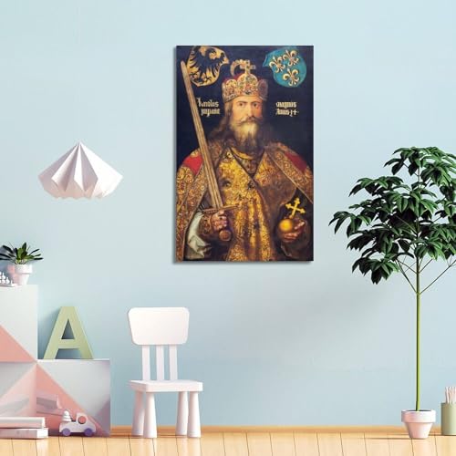 Charlemagne par Albrecht Dürer affiche sur toile Renaissance rétro 50x75 cm