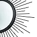 3 Pack Metal Mirrors for Wall Sunburst Wall Mirrors Home Décor Decorative Hanging Wall Art for Living Room Bedroom Entryway (Black, Flower+Sunburst)