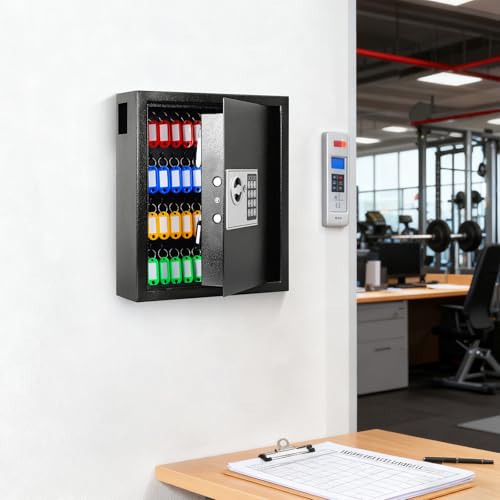 Armoire électronique à 60 clés et coffre-fort mural robuste de rangement sécurisé - 3
