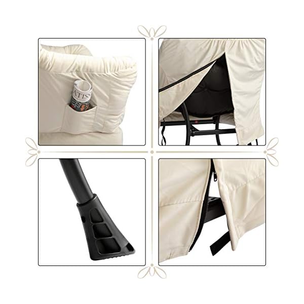 AbocoFur Modern Large Fabric Lazy Chair, Accent Contemporary Lounge Chair, Single Steel Frame Leisure Sofa Chair with Armrests and A Side Pocket - Image 5