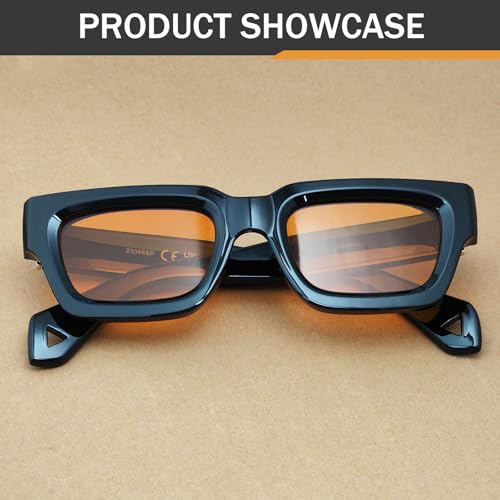 Retro Square Sunglasses for Women Men Trendy Narrow Chunky Designed Frame Colored Lens Shades Eyewear4