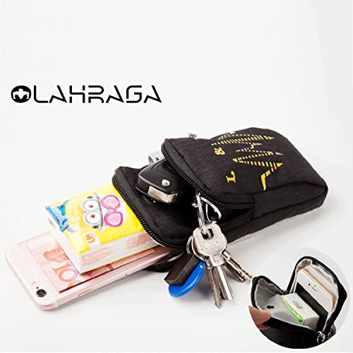 Image of Mini Mobile Arm Bag with Earphone Hole and Adjustable Arm Strap for Men's and Women's Running Fitness Walking Sports Outdoor (Black)