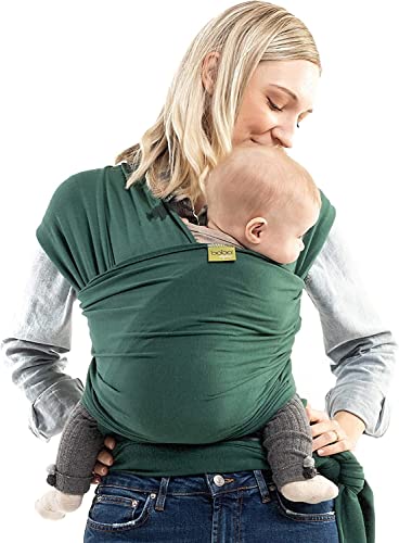Image of Boba Baby Wrap Carrier Newborn to Toddler - Stretchy Baby Wraps Carrier Hands-Free Baby Carrier Wrap, Carrier Sling, Baby Carrier Newborn to Toddler 7-35lbs (Organic Serenity Rainforest)