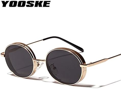 Amazon.co.jp: YOOSKE 金属 ラウンドサングラス 女性 ヴィンテージ