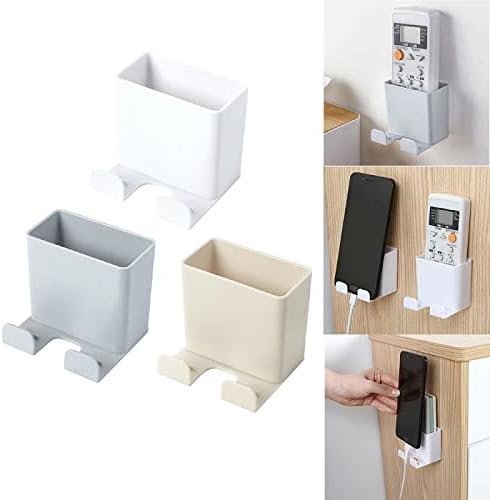 HomeJoy Multipurpose Plastic Wall Mounted Self-Adhesive Remote Control Holder Mini storage box Suitable for Home, Office, Hotels, Café (Pack Of 1 Pc)