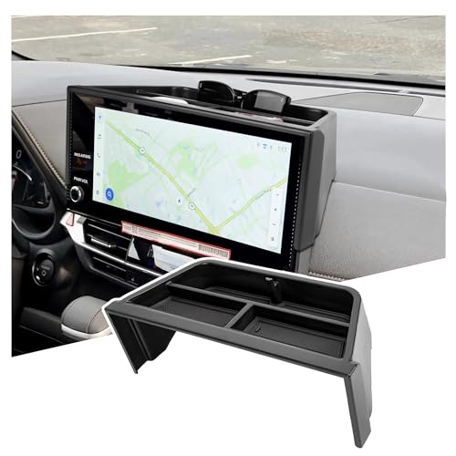 Sinminou Center Console Organizer Dashboard Tray Compatible with 2025-2026 Toyota Sienna 12.3-inch Screen Interior Accessories Dashboard Storage Organizer Box with Sunglasses Holder