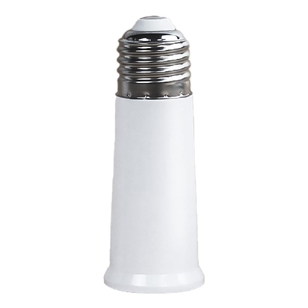 Airhskwi White E27 To E27 Light Socket Extender For Medium Light Bulb Extender Extension Socket 65Mm 95Mm 120Mm E27 Extension Adapter E27 Holder Adapter E27 Extension Adapter (95Mm)
