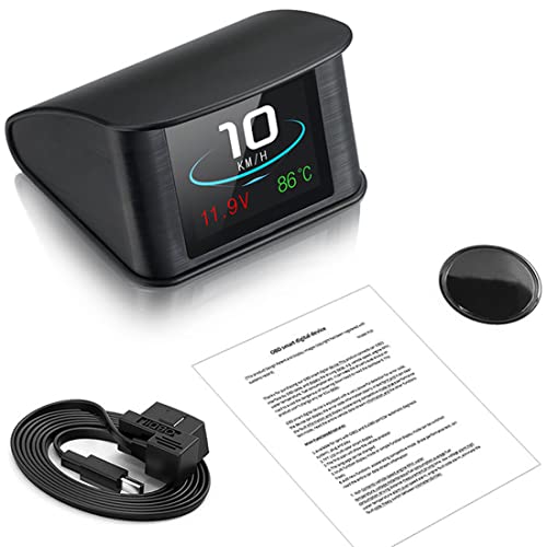 VIGORFLYRUN PARTS LTD Auto HUD Head Up Display Affichage Tête Haute OBD2 GPS Compteurs de Vitesse MPH/KMH pour Voiture Auto OBD II (P10) Cover