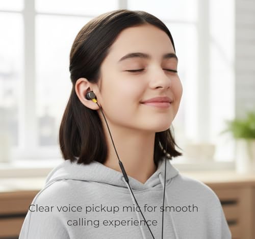 Image of Original for Realme Buds 3 Type-C Wired Earphones with Mic - USB-C Earbuds for Deep Bass, Clear Sound & Noise Isolation, Compatible with Android Phones