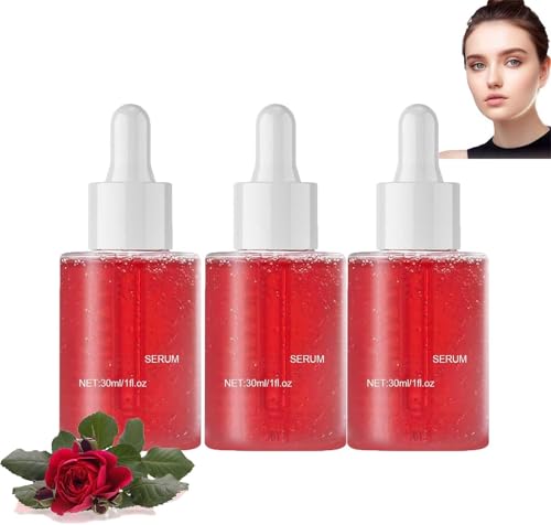 PEAKSEE Aceites Esenciales de Rosa, suero Facial hidratante de Rosa, suero reparador antienvejecimiento de Rosa, reafirmante e iluminador Antiarrugas para Pieles delicadas