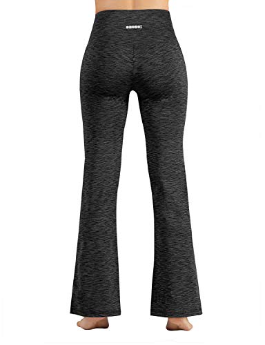 Ododos Women's High Waisted Bootcut Yoga Pants Tummy Control Non See Through Bootleg Gym Workout Pants With Inner Pocket-31 Inseam, Spacedye Charcoal, Medium #TOP3