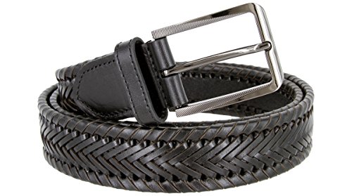 BL041 Directional Basketweave Woven Genuine Dress Leather Belt - 1-3/8" Wide4
