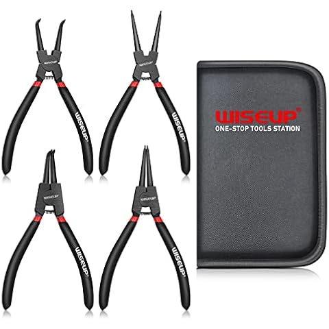 WISEUP 4PCS Juego de Alicates para Anillos Elásticos Cover