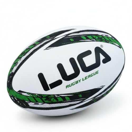 Image of LUCA Rugby Ball Sizes 3, 4 & 5 Hand Stitched Super Grip 3-Ply Construction | Synthetic Leather, Training & Matches, Professional Durable Youth Adults Ball, Waterproof Surface for College & Club Practice