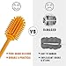 Silicone Bottle Cleaning Brush with Long Handle,12.5