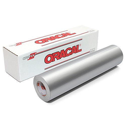 Oracal 651 Glossy Vinyl Roll 24 Inches by 150 Feet - Silver Grey (metallic)