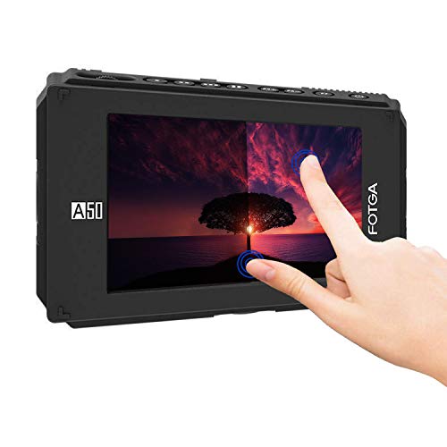 Image of Fotga A50TLS 5 inch DSLR Camera Touch Screen Video Field Monitor HD 1920x1080 3D LUT, 3G SD, Support 4K HDMI Input Output Dual NP-F550 F970 F570 F550 Battery Plate for Sony A6500 Panasonic GH5 Canon 5D