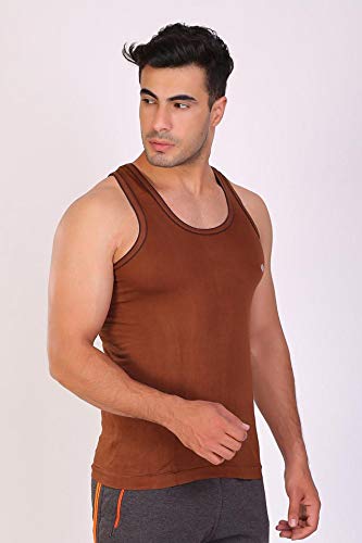 Image of T T Men Solid Caption Dyed Vest Pack of 3