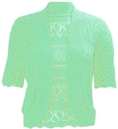 Bolero de crochet verde menta ideal para vestidos de fiesta y bodas de tarde
