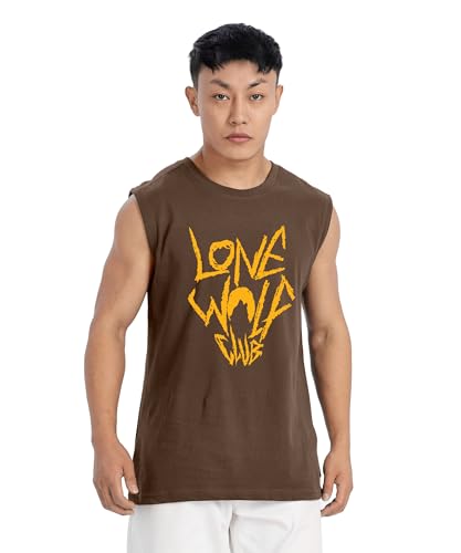 Image of SHODOX Men's 100% Cotton Tank Tops Round Neck Sleeveless Sports Loose fit Vest (Pack of 1)