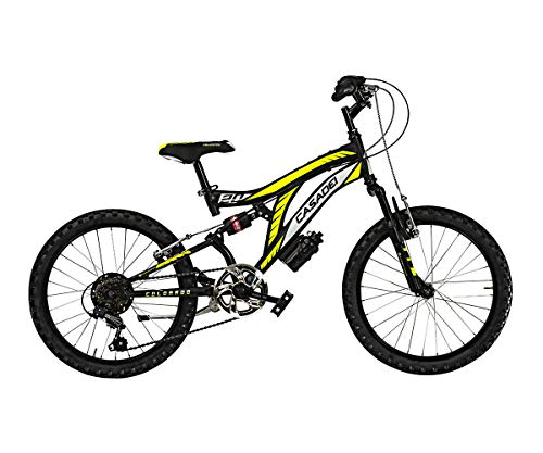  Bicicletta bambino MTB full suspensione 20 Colorado 6V Casadei - H33, TITANIO - VERDE FLUO OPACO