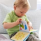 HABA Stoffbuch Zauberfrosch – Fühlbuch mit tollen Effekten & Spiegelfolie – Weiches Spielbuch für Babys & Kleinkinder ab 6 Monate – Fördert Sinne & Motorik – 1302097001