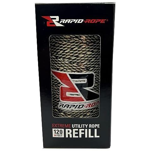 Rapid Rope Refill 120ft Camo Flat Tactical Paracord | Made in The USA | 1100lb Tested Heavy Duty Poly Rope Test Cord | Hiking, Camping, Survival, Utility, Climbing Cover