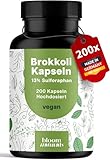 Brokkoli Kapseln - 200x Sulforaphan Hochdosiert - 1000mg pro Tagesportion - 130mg Sulforaphan - Brokkolisprossen - Vegan und produziert in Deutschland