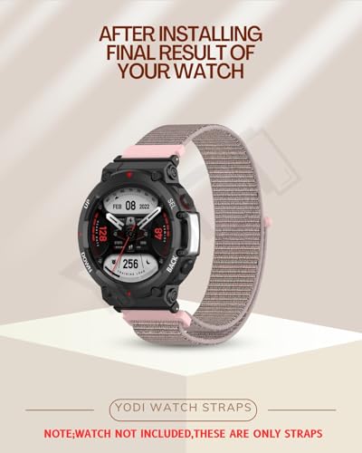 Image of YODI Strap Band Compatible with Amazfit T-Rex 2 Smartwatch Only Soft Silicone | Nylon | Chain | Leather Watch Straps with Installation Adjuster Tool For Amazfit TRex 2