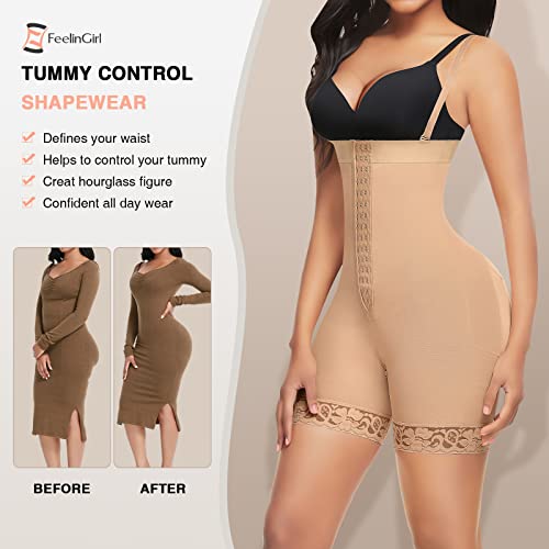 FeelinGirl Shapewear for Women Tummy Control Fajas Post Surgery Compression Body Shaper with Open Crotch - Image 3