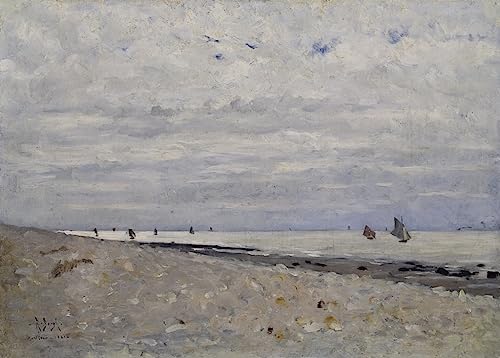 Cuadro en lienzo de paisaje marino de Honfleur por Sven Richard Bergh, 60x90cm para dormitorio