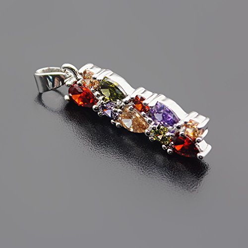Classic Multi Gemstones Silver Sets, Amethyst Garnet Morganite Peridot (Pendant) #TOP4