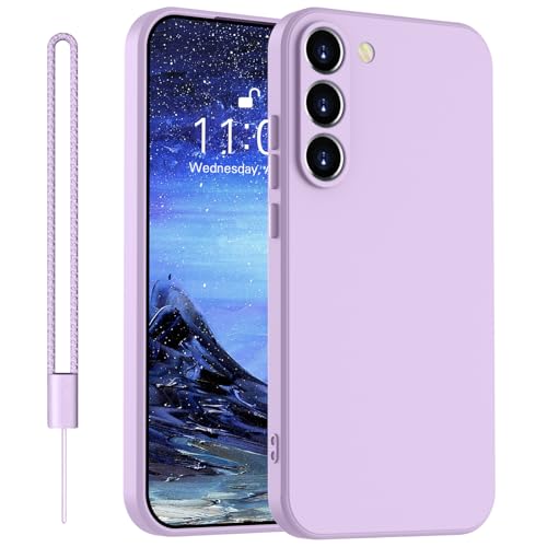 Yoawiful für Handyhülle Samsung S21 Hülle Premium Silikon Kameraschutz Samsung Galaxy S21 Hülle mit 1 Lanyard