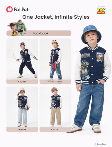 Image of Disney Girl & Boy Varsity Bomber Jacket Fall Sweatshirt Toddler to Big Kid | Officially Licensed Jacket with Mickey, Minnie, Spider-Man, Gwen, Toy Story, Cars, Frozen, Princess, Stitch, Zootopia Designs