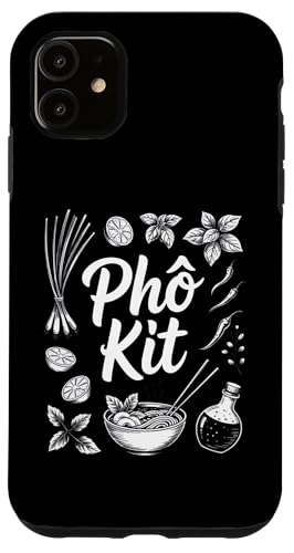 PHO KIT フォー ベトナム 麺 香草 スパイス 丼 箸 ライム 唐辛子 スープ スマホケース iPhone 11 用