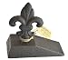 Lulu Decor, Cast Iron Fleur De Lis Door Stop, Door Stopper (Antique Black)