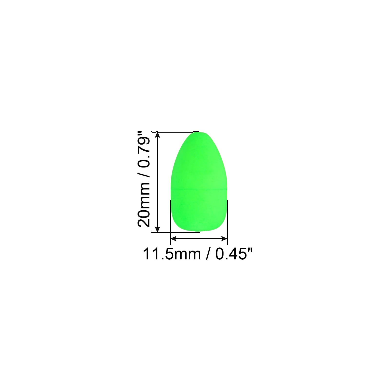 PATIKIL Fishing Foam Floats 0.8 Inch, 30Pcs Oval Snell Floats Fly Fishing Strike Indicator for Pompano Rig Trout Catfish Walleye Green - Image 2