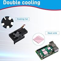 GeeekPi Aktiver Kühler für Raspberry Pi 5, Armor Lite V5 Kühler mit PWM Lüfter, Aluminum Kühlkörper für Raspberry Pi 5 2GB/4GB/8GB/16GB – Ansicht 4