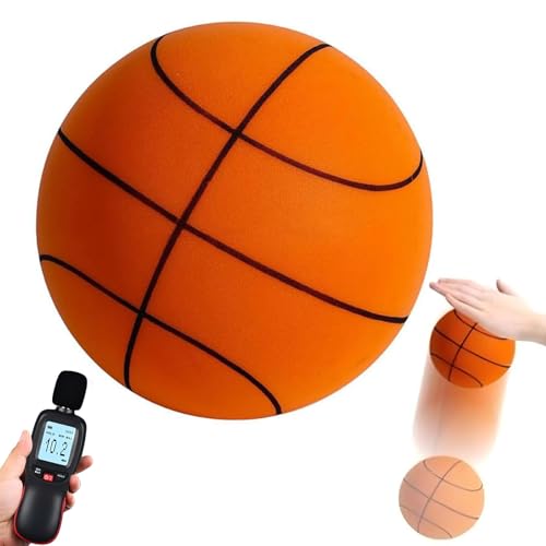 Silent Basketball - Size 7 (29.5''),Upgraded Noiseless Airless & Foam Ball,for Quiet Dribbling and Indoor Training,Pro PU Foam Ball – Real Feel Higher Bounce Quieter