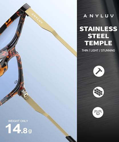 Image of ANYLUV Blue Light Glasses for Men, Lightweight Computer Gaming Glasses, Stylish Anti Eyestrain Blue Light Blocking Men