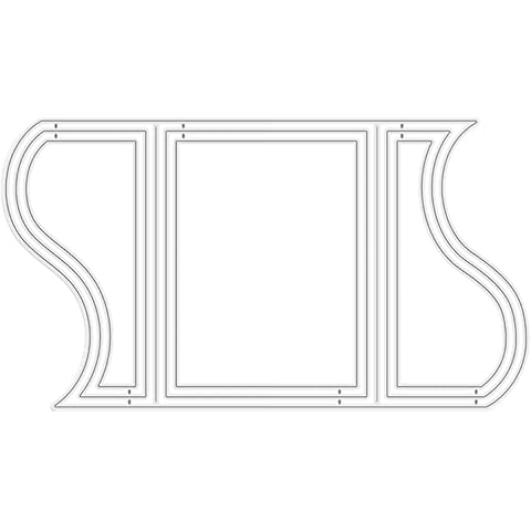 Curvy Gatefold Card Border Metal Cutting Dies Stencils for DIY Card Making Album Scrapbooking Craft Die Embossing Paper Cut Autumn Harvestdies-Cutting Dies Cut Metal Scrapbooking-Dies Cut Cover