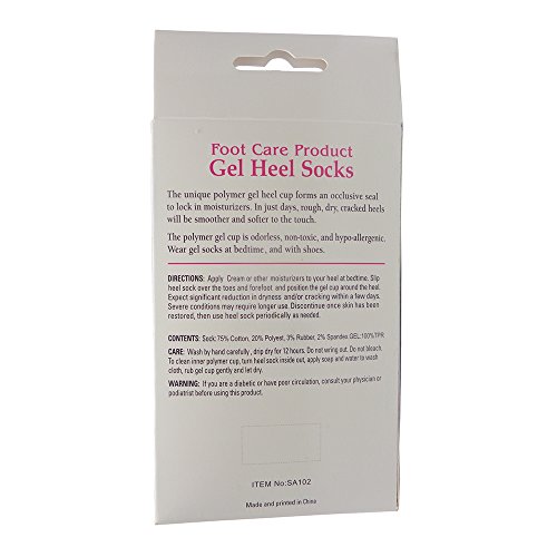 Dr.pedi Moisturizing Heel Socks For Cracked Heel Sleeves Foot Cream For Dry Cracked Feet Gel Socks White #TOP6