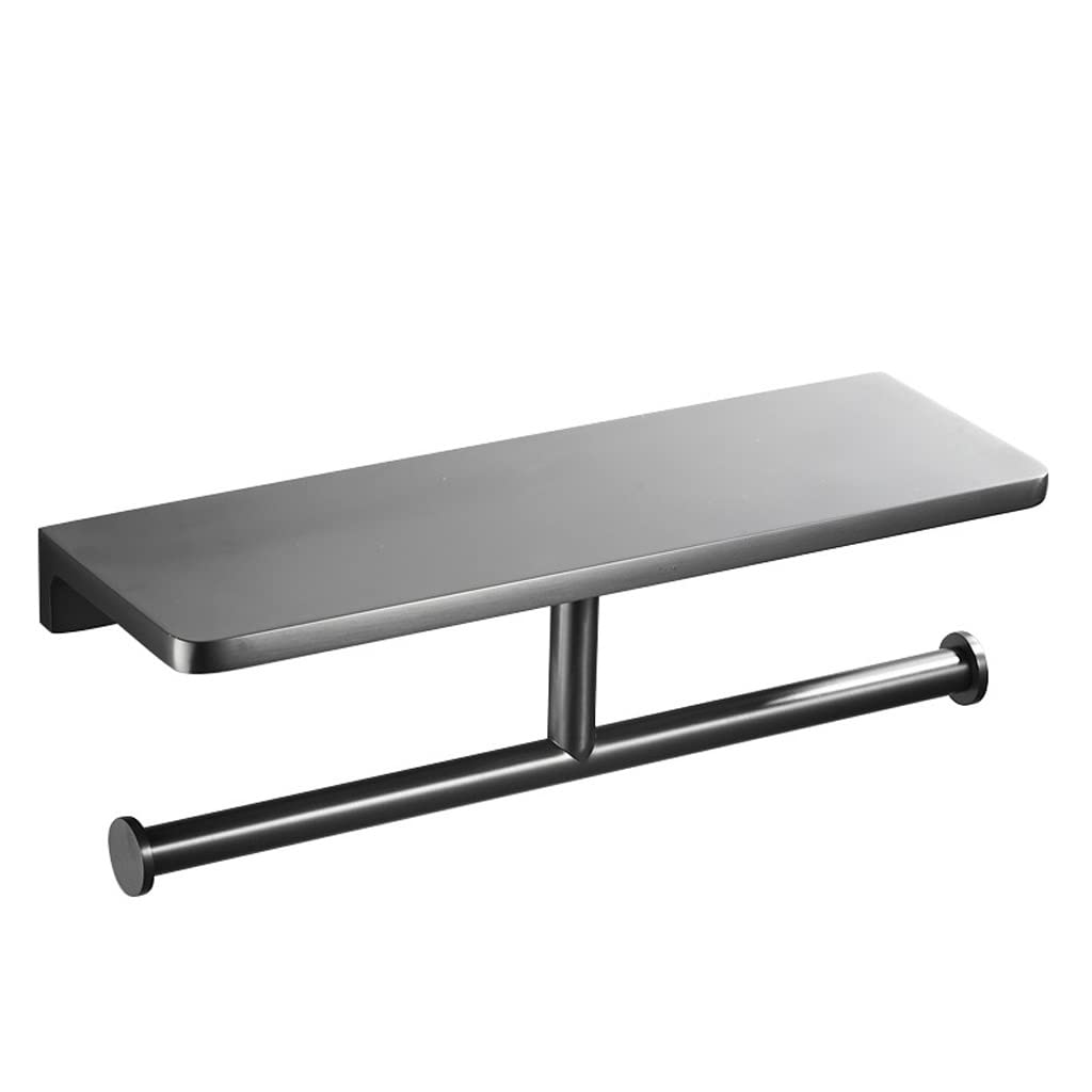 Soporte de baño de aleación de zinc XMING con estante para teléfono y acabado hotel