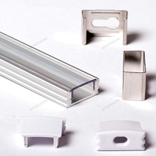 Aftertech 2m 2m 3030B 30mm TUBE ALUMINIUM PROFIL ROND 2M POUR SUSPENSION BANDE LED 2MT + COUVERCLE TRANSPARENT