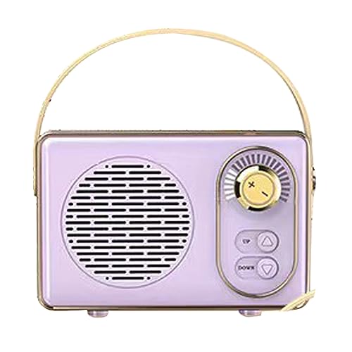 Zerodis Retro Bluetooth 5.0 Speaker, Classic Style (Purple)